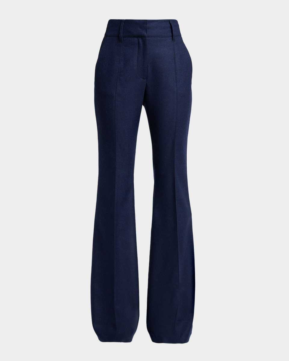 Rhein Wool-Cashmere Flare Pants